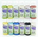 Creative Hobbies Speckled Mayco Stroke and Coat Wonderglaze for Bisque - 12 Assorted 2oz Jars with How to Paint Pottery Book