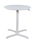 Luxor 32" Pneumatic Height Adjustable Round Cafe Table - Gray