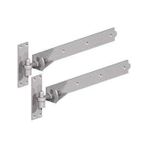 Wyre Direct Heavy Duty Gate Hinges - Adjustable Gate Hinges Heavy Duty, Stable Door Hinges, Garage Door Hinges, Heavy Duty Hinges - Galvanised Hook and Band Gate Hinges - 600mm 24" - 1Pair