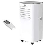 HOMCOM 5000 BTU Portable Air Conditioner, 4-in-1 Air Conditioning Unit, Dehumidifier, Cooling Fan with Remote Control, 2 Speeds, 24H Timer, Window Venting Kit, 12m², R290, A Energy Efficiency