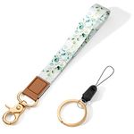 ZAXMEY Wrist Lanyard for Keys, Cute Wrist Strap Lanyard, Key Chain Holders, Wristband Key Chain, Key Wrist Straps, Car Key Holder for Men and Women, Eucalyptus