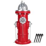 HJHHARTSPACE Dog Fire Hydrant Pee Post Statue with 4 Stakes, 17.5" Fire Hydrant for Dogs to Pee On Fake Hydrant Statue Pee Post Training Tool Yard Garden Lawn Ornament Outdoor Statue, 17.5" High