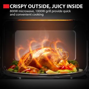 Toshiba 20L Microwave Grill – Black Compact Countertop Oven