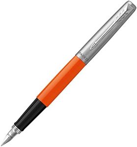 Parker Jotter Originals Fountain Pen, Classic Orange Finish, Medium Nib, Blue & Black Ink