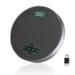 Tenveo Bluetooth Conference Speakerphone with 8 Mics, 19.6ft Voice Pickup, 8000mAh Battery (18H Playtime), 360° Omnidirectional USB Speaker for 15 People, Compatible with Zoom/Teams/Laptop