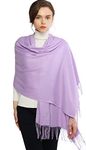 Cashmere Winter Warm Scarf Pashmina Shawl Wrap for Women and Men Lavender Long Large Soft Scarves