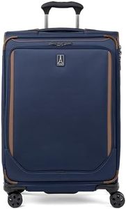 Travelpro Crew Classic Lightweight Softside Expandable Checked Luggage, 8 Wheel Spinner Suitcase, TSA Lock, Men and Women, Checked Large 29-Inch, Patriot Blue, Patriot Blue, Checked Large, Crew