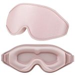 WLLHYF Silk Sleep Mask 3D Stereo Deep Sleep Eye Mask Comfortable Adjustable Cute Block Out Light Eye Covers for Man and Woman All Night Sleep