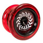 YoYoFactory Arrow Yo-Yo -Beginner Friendly- Extra Bearing Included for Unresponsive Play! (Red with Black Cap)