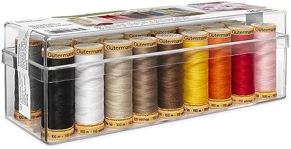 Gutermann Spool Box 26 Cotton Thread Set, Assorted Colors