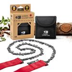 Nordic Pocket Saw - Compact 25.6 Inch Pocket Chainsaw - Foldable Camping Chainsaw with Tough Nylon Case - Survival Handsaw - Camp Saw - Camping Saw Tool - 33 Bi-Directional Teeth Version