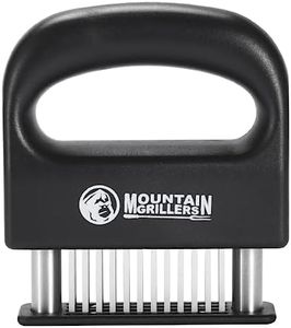 Mountain Grillers Professional 48-Blade Meat Tenderizer Tool - Premium Stainless Steel, Ergonomic Non-Slip Handle, Dishwasher Safe, Ultimate Flavor Enhancement for Steak, Chicken, Pork & More