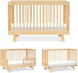 babyletto Hudson 3-in-1 Convertible Baby Crib with Toddler Bed & Daybed Conversion - Easy to Assemble - GREENGUARD Gold Certified w/ 4 Adjustable Mattress Heights - Natural