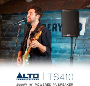 ALTO TS410 2000W 10" Powered PA Speaker – 3-Channel Mixer, Bluetooth, DSP