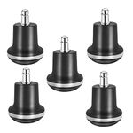 uvce Bell Glides Replacement Office or Chair Stool Swivel Caster Wheels to Fixed Stationary Castors, Short Profile 5pcs (High Bell Glides B)