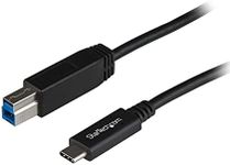 StarTech.com USB C to USB B Printer Cable - 1m / 3 ft - Superspeed - USB 3.1 - 10Gbps - USB C Printer Cable - USB Type C to Type B (USB31CB1M) , Black