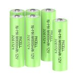 PKCELL Rechargeable AA Batteries, NiMH Double A 1000mAh 1.2V Battery- 6Count