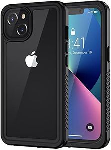 Lanhiem for iPhone 13 Case, IP68 Waterproof Dustproof Shockproof Cases for iPhone 13 with Built-in Screen Protector, Full Body Sealed Protective Front and Back Cover for iPhone 13-6.1 inch (Black)