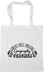 Hippowarehouse World's most amazing geography teacher Tote Shopping Gym Beach Bag 42cm x38cm, 10 litres