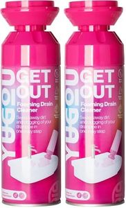 Yugou GET OUT Foaming Drain Cleaner 450ml - Expanding Drain Foam Cleaner for Sink - Wash Away Dirt & Odour - No Chlorine - Clean & Deodorise - Easy to Use - Refreshing Scent - Use Up to 4 Times