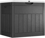 YITAHOME 30 Gallon Deck Box, Plastic Resin Storage Box with Lockable Lid and side Handles, Indoor Outdoor Small Container for Patio Cushion, Garden Pool Accessories, backyard Furniture, Waterproof