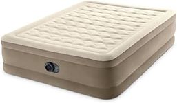 Intex 64428NZ Dura-Beam Deluxe Ultra Plush Air Mattress: Fiber-Tech – Queen Size – Built-in Electric Pump – 18in Bed Height – 270kg Weight Capacity