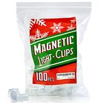 Signs Authority Extra Strong Magnetic Christmas Light Clips - 100, Christmas Light Hooks for C9 Socket, Outdoor Magnetic Light Clips for Outside Decor, Fence, Roof | Weather-Resistant, Shatterproof