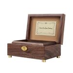 SOFTALK Wooden Music Box RHYMES High-end Collectible Musical Boxs Gifts for Christmas,Birthday Valentine's Day (30 Note Single Layer Music Box, Tune ; Clair De Lune Debbusy)