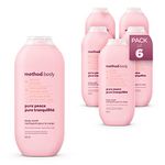 Method Pure Peace Body Wash, Relaxing Shower Gel and Body Soap Formulated with Peony, Rose Water, and Pink Sea Salt, 532 ml Bottles, 6 Pack