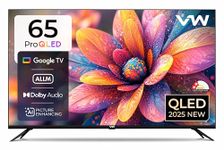 VW 165 cm (65 inches) Pro Series 4K Ultra HD Smart QLED Google TV VW65GQ1 (Black)