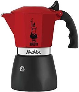 Bialetti Brikka Aluminium Stovetop Coffee Maker 4 Cup (180ml): Italian Made (New Brikka 2020) ; Moka Pot, The only Coffee Maker Capable of producing The Cream of The Espresso (4 Cups-Red-limited edition)