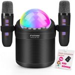 Karaoke Machine for Kids Portable Bluetooth Speaker with 2 Wireless Microphone 24 Pre-Loaded Nursery Rhymes Robot Kids Christmas Birthday Gifts for Girls Boys Ages 2,3,4,5,6,7,8,9,10,11,12 +Year Old