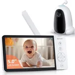 Baby Monitor No WiFi 5" HD Video Baby Monitor with Camera and Audio, Room Temperature Sensor Auto Night Vision 2-Way Audio 8 Lullabies and Smart VOX Mode for Your Baby Gift