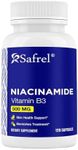 Safrel Niacinamide 500mg (Vitamin B3) - 120 Capsules - Skin Health & Blemish Support - Non-GMO, Gluten-Free - Flush-Free Formula - for Men and Women’s Health