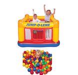 Intex Inflatable Jump-O-Lene Ball Pit Playhouse Bouncer House with 100 Play Balls by Intex