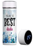 TrendoPrint Dadu Printed Temperature Smart Vacuum Insulated Thermos Hot & Cold Water Bottle with Led Temperature Display Stainless Steel