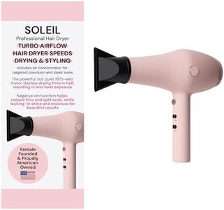L'ANGE HAIR Soleil Professional Hair Dryer | 3 Heat Settings & 2 Airflow Settings | Cool Shot Locks-in Style | Professional Length Cord | Best Lightweight Hair for Smooth Blowouts (Blush)