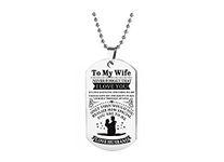 SBI Jewelry To Wife Dog Tag Silver Necklace for Women Love Husband Stainless Steel Pendant Necklaces Birthday Anniversary Present