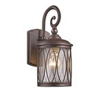 CHLOE Lighting DINADAN Transitional 1 Light Rubbed Bronze Outdoor Wall Sconce 13" Height