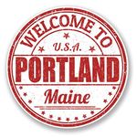 2 x 10cm/100mm Portland Maine USA Vinyl Sticker Decal Laptop Travel Luggage Car Bike Sign Fun #6083