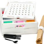 Wooden Tea bag Storage- White Antique