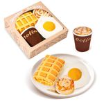 Funny Breakfast Socks Box for Men Women Teen Boys-Coffee Lovers Gift Novelty Fun Food Cool Crazy Socks-Easter Fathers Day Birthday Gifts Ideas for Dad Husband Christmas Stocking Stuffers-4 pairs