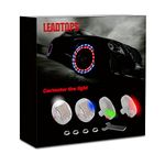 LEADTOPS Car Wheel Tire Lights, 4-Pack Solar Energy Motion Sensors Decorative Flashing Colorful Gas Nozzle Schrader Valve Cap Lamp Bulb Waterproof for Car Auto Motorcycles Bicycles