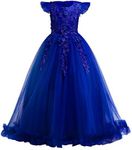 Girls Lace Bridesmaid Dress Long A 