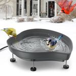 Heated Bird Bath for Outdoors for Winter - 75W Thermostatically Controlled Birdbath Heater for Winter with Large Capacity, All Seasons Available Bird Bath Heater for Outdoor in Winter Garden Yard