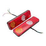 MASO Rear Tail Lights 2 Rear Brake Lights Tail Light Lamp 12V 6 Function 36LED Waterproof Trailer Indicator Lamp Caravan Truck - ABS Material