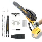 8/6 inch Mini Chainsaw Cordless for Dewalt 20V Max Battery,Auto-Oiler Electric Chainsaw for Tree Branches, Household and Garden (Batteries and Charger not Included.)