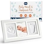 Niimo Baby Hand and Footprint Kit Clay - Baby Photo Frame & Inkless Hand & Footprint Kit, Personalised Baby Keepsake & Baby Gifts with Clay Prints, Photo Slot, Stamps & More, New Parents Gift