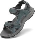 FLARUT Men's Sport Sandals Outdoor Hiking Sandal Open Toe Walking Sandals for Summer Beach Water Shoes(Grey-c,42)