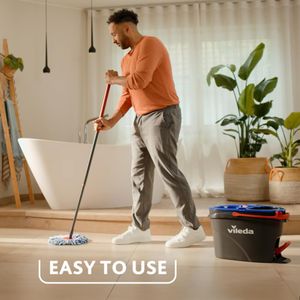 Vileda H2PrO Spin Mop System – Dual Tank, Microfibre, Easy Wringing